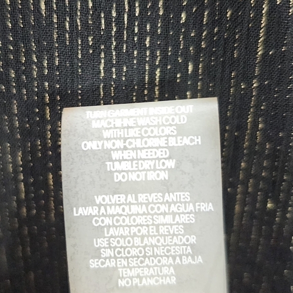 Calvin Klein Women's Empire Waist Chiffon Shift Dress Black  New With Tags - Picture 7 of 11